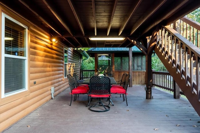 view of wooden terrace