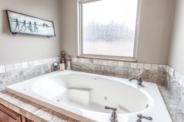 bathroom with a bathing tub