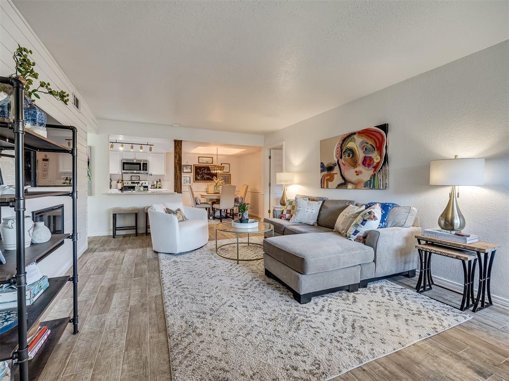 living room featuring hardwood / wood-style floors