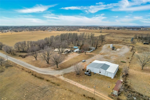 bird's eye view with a rural view