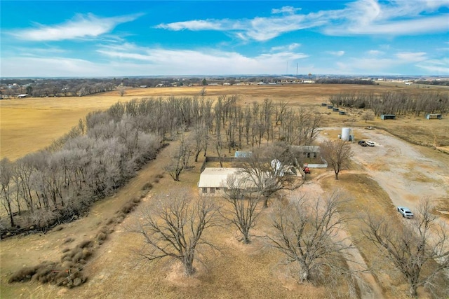 bird's eye view featuring a rural view