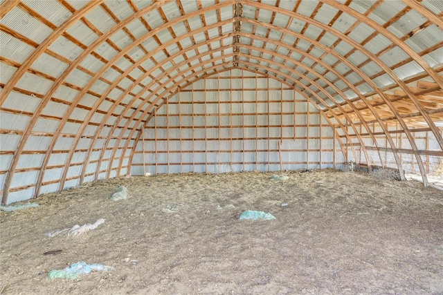 misc room with vaulted ceiling