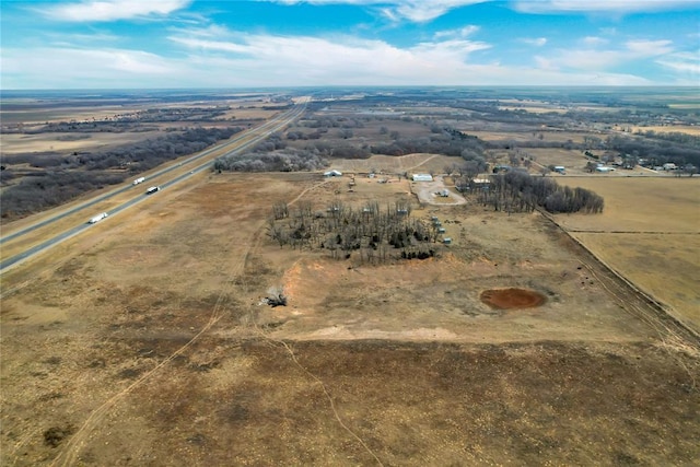 bird's eye view with a rural view