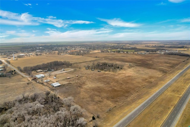 drone / aerial view featuring a rural view