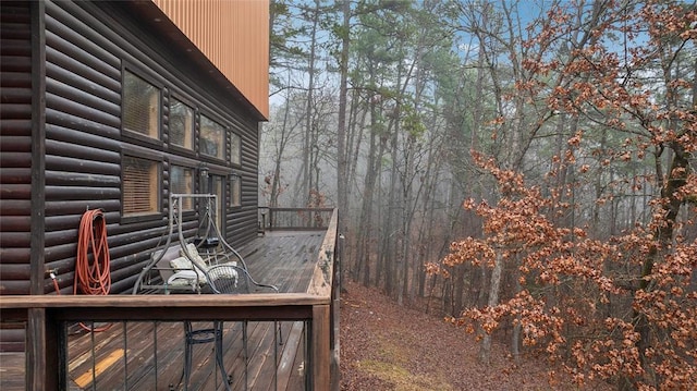 view of wooden terrace