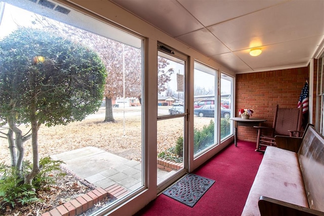 view of sunroom