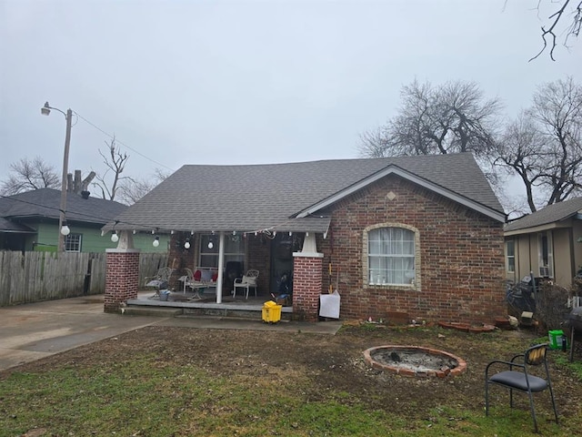 rear view of house featuring a patio area