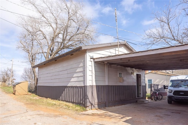 view of home's exterior