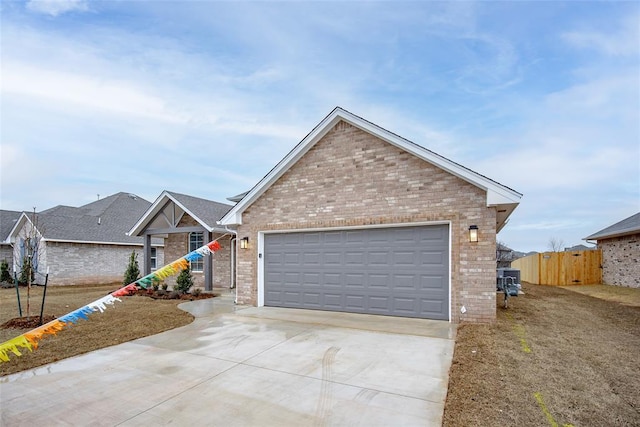 view of front facade with a garage