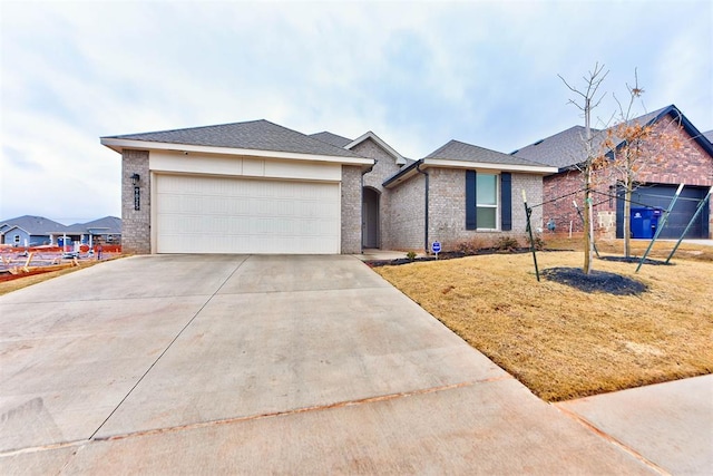 single story home featuring a garage