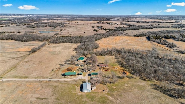 bird's eye view featuring a rural view