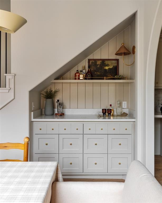 bar with vaulted ceiling