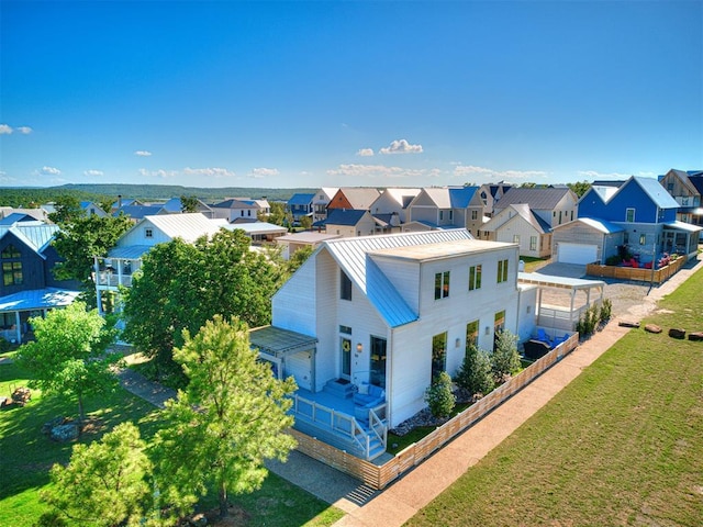 drone / aerial view featuring a residential view