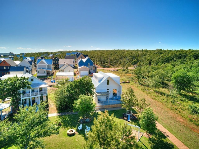 drone / aerial view with a residential view