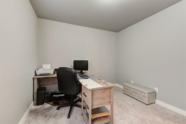 home office featuring carpet