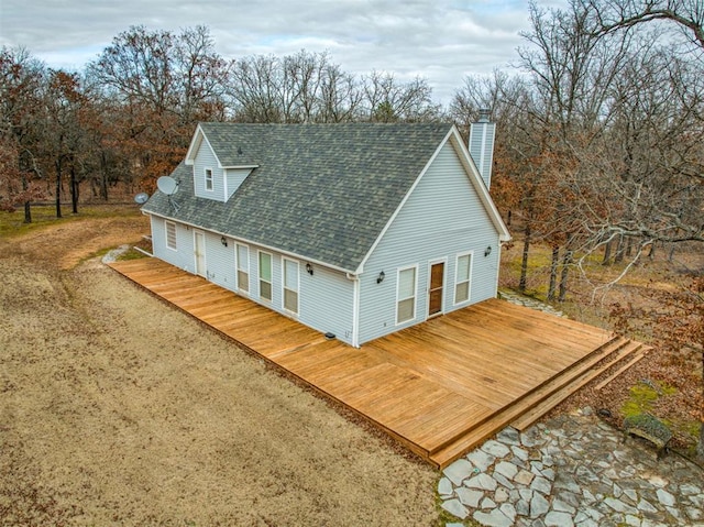 exterior space with a wooden deck