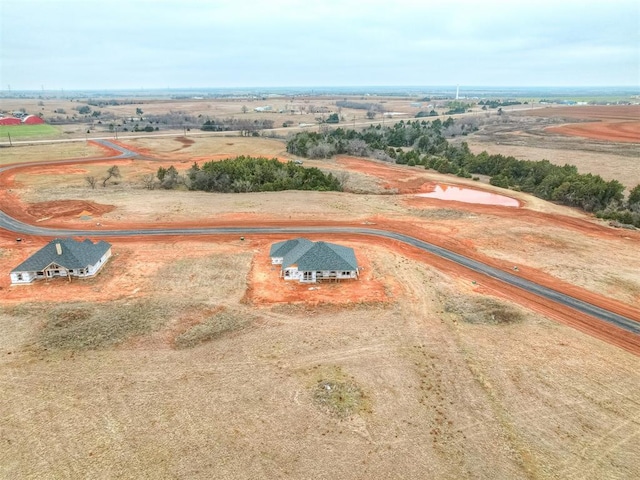 bird's eye view featuring a rural view