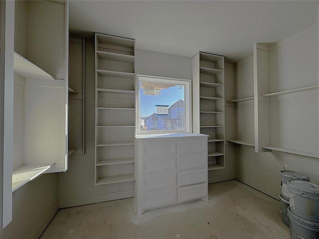 view of walk in closet