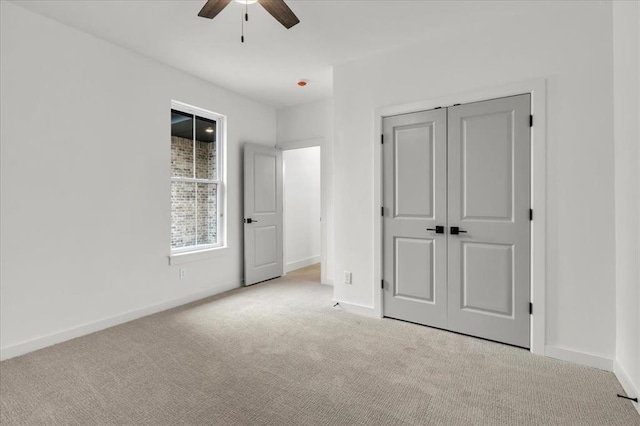 3305 Sugar Maple Way, Oklahoma City, OK 73179 - unfurnished bedroom featuring carpet, a closet, and ceiling fan