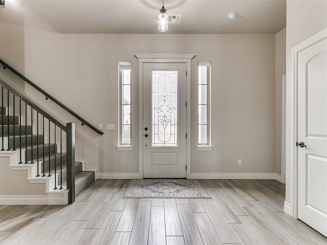 foyer with a healthy amount of sunlight