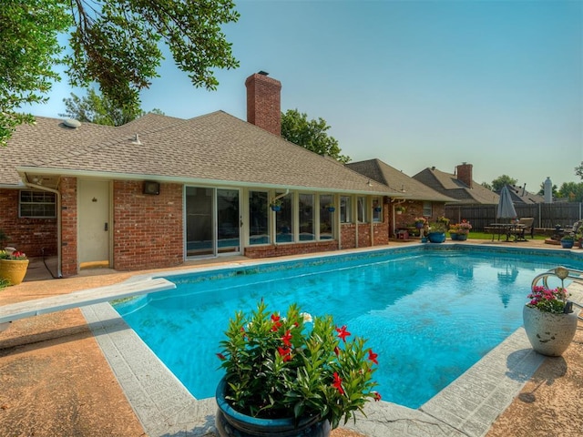 view of pool with a patio