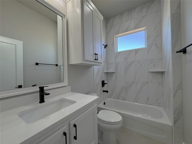 15521 Aparados Way, Edmond, OK 73013 - full bath with washtub / shower combination, vanity, and toilet