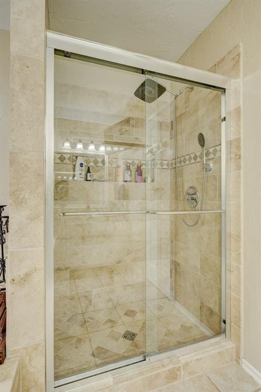 bathroom with walk in shower