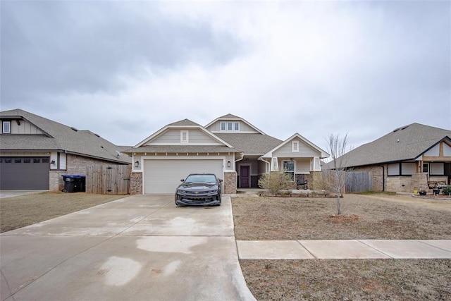 craftsman-style house featuring a garage