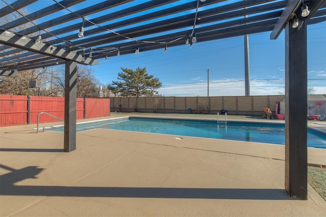 view of pool with a pergola