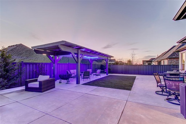 view of patio / terrace with a fenced backyard