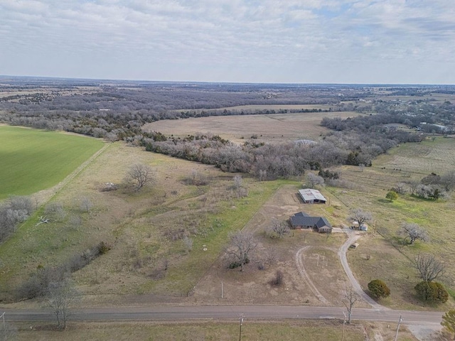 aerial view with a rural view