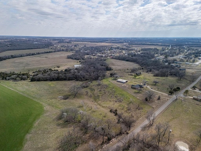 bird's eye view with a rural view