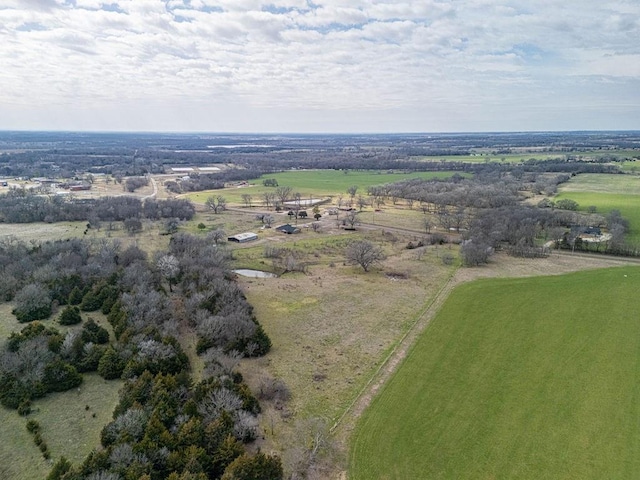 aerial view with a rural view