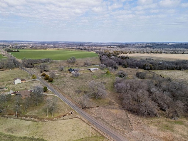 aerial view featuring a rural view