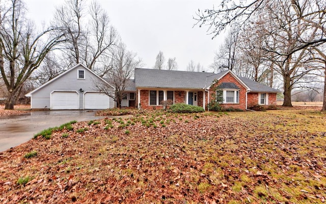 ranch-style home with a garage