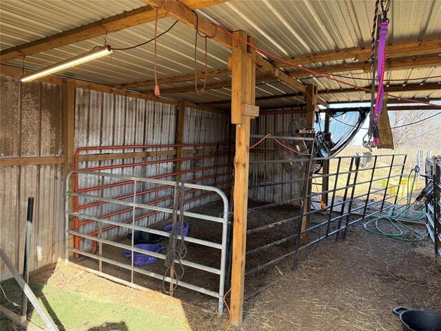 view of horse barn