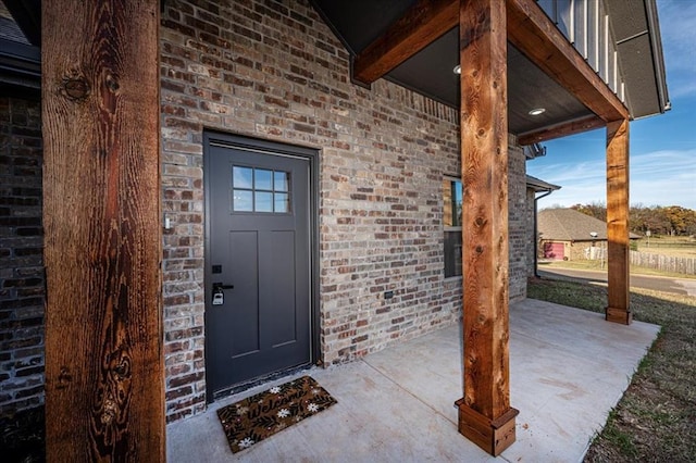 view of doorway to property