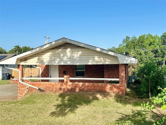 exterior space with a lawn