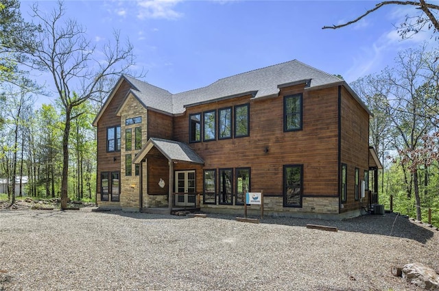 view of front of property with central AC