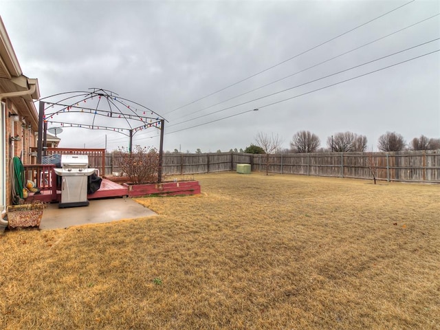 view of yard featuring a patio