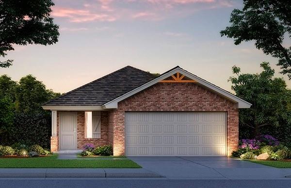 view of front facade featuring a garage, concrete driveway, and brick siding