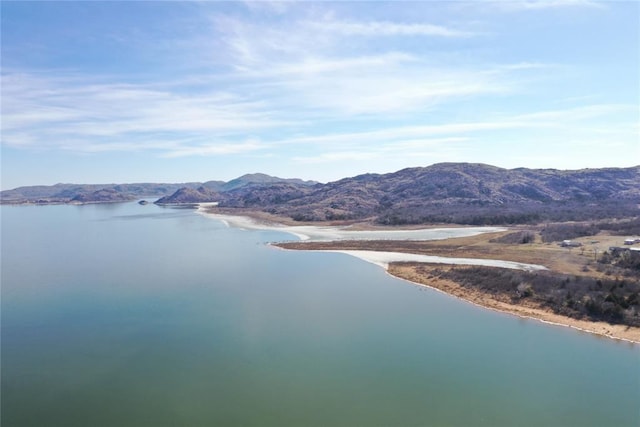 property view of water featuring a mountain view