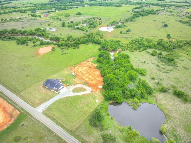 1632 County Road 1250, Tuttle, OK 73089 - aerial view of sparsely populated area with a nearby body of water