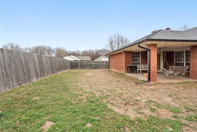 view of yard featuring a patio