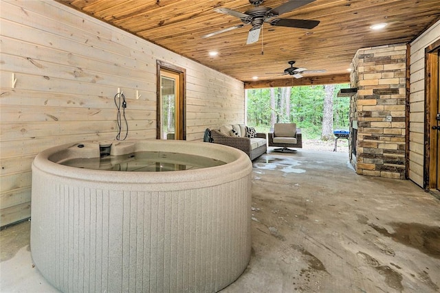 670 Pine Meadow Ln, Broken Bow, OK 74728 - view of patio / terrace with ceiling fan