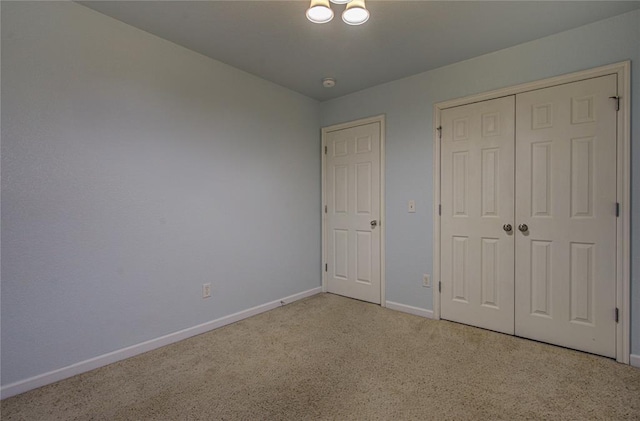 unfurnished bedroom featuring a closet