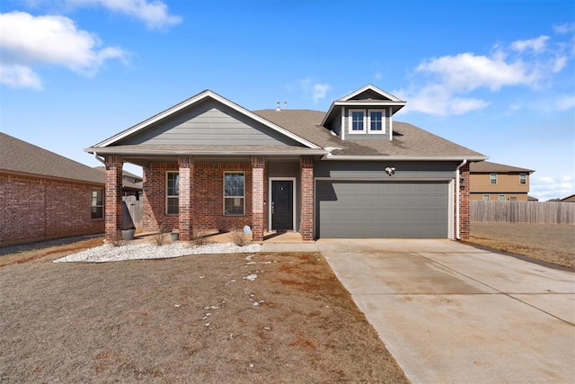 view of front facade featuring a garage