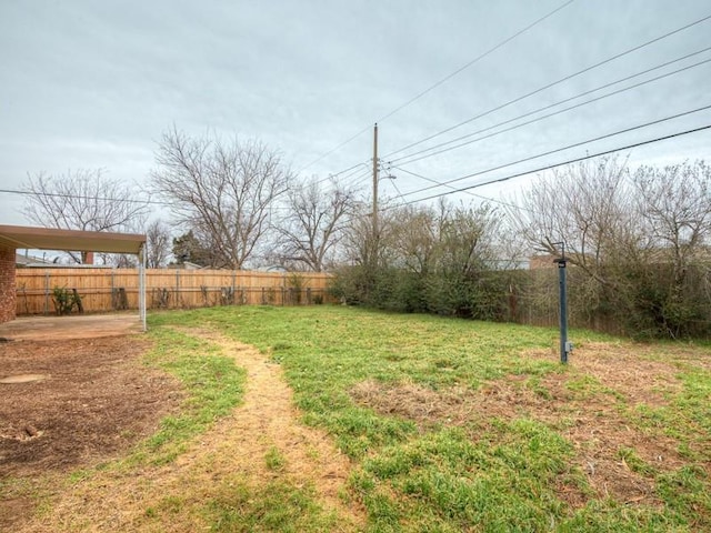 view of yard featuring a patio