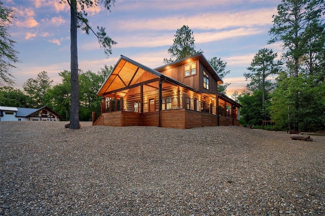 view of front of property with a porch