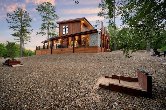 view of rear view of property